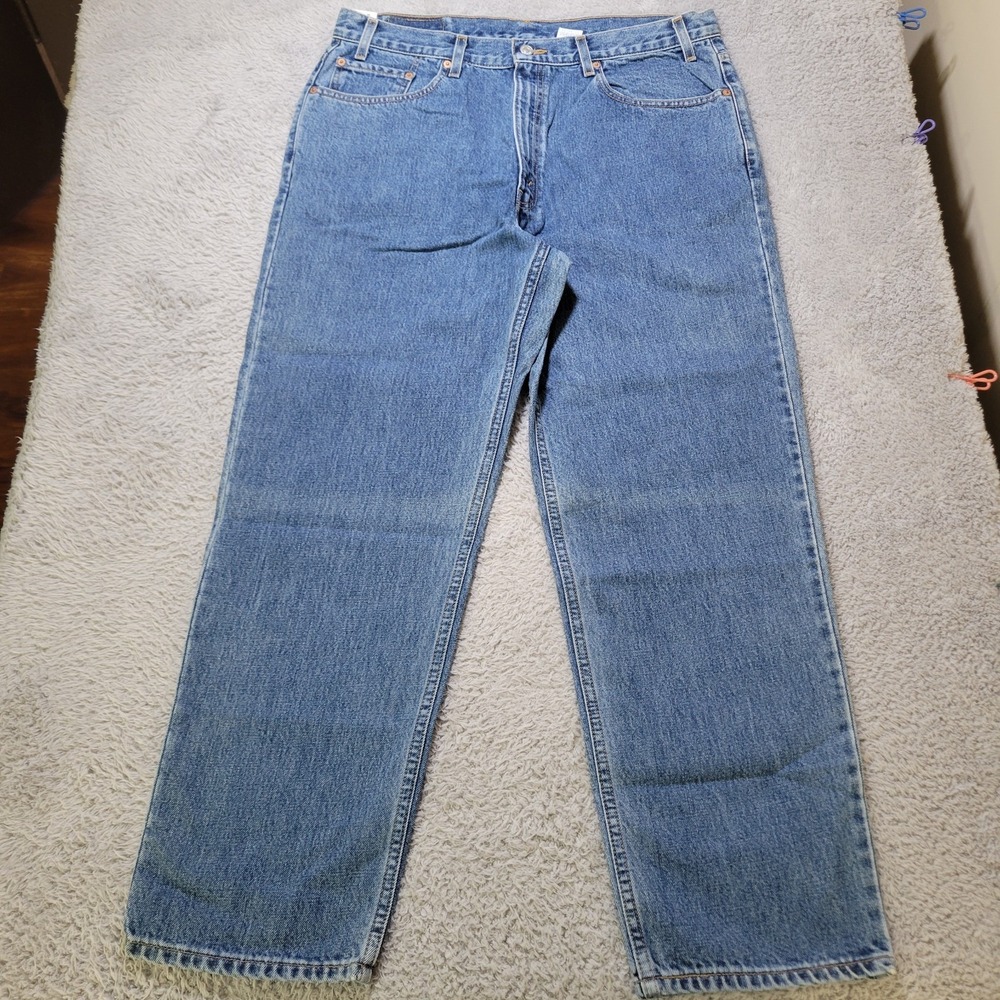 Vintage Levis 550 Baggy Jeans Mens 38x30 Blue Denim Relaxed Fit Skater Y2K 90s